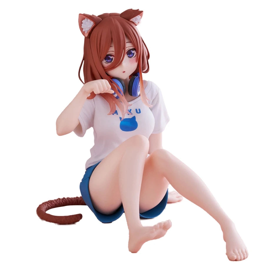 13cm The Quintessential Quintuplets Anime Figure Loungewear Kawaii Nakano Miku Action Figure Nakano Nino Noodle Stopper Figurine
