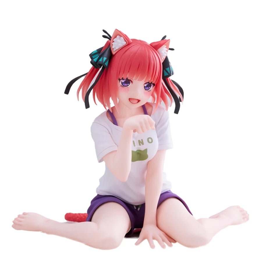 13cm The Quintessential Quintuplets Anime Figure Loungewear Kawaii Nakano Miku Action Figure Nakano Nino Noodle Stopper Figurine