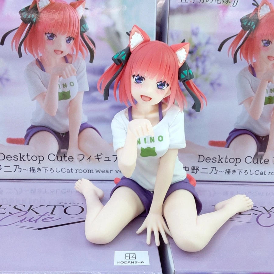 13cm The Quintessential Quintuplets Anime Figure Loungewear Kawaii Nakano Miku Action Figure Nakano Nino Noodle Stopper Figurine
